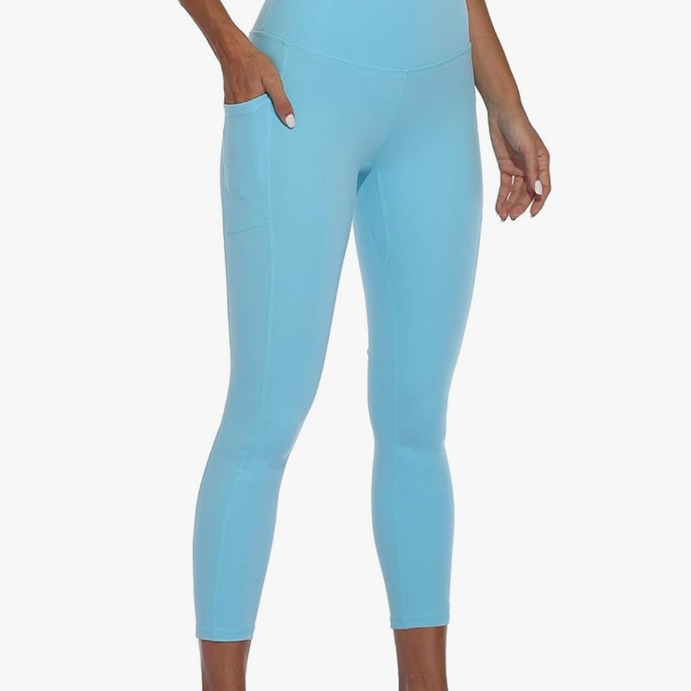 Women's Blue High-Waisted Leggings